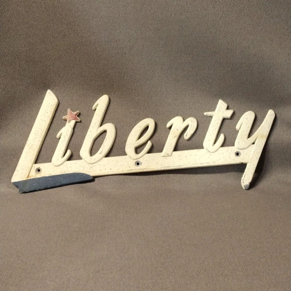 Liberty patina metal sign